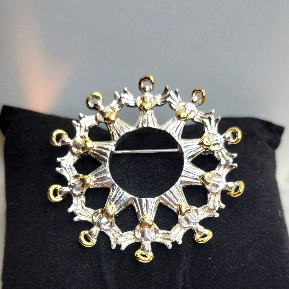 3/$25 Avon Angel Silver and Gold Brooch